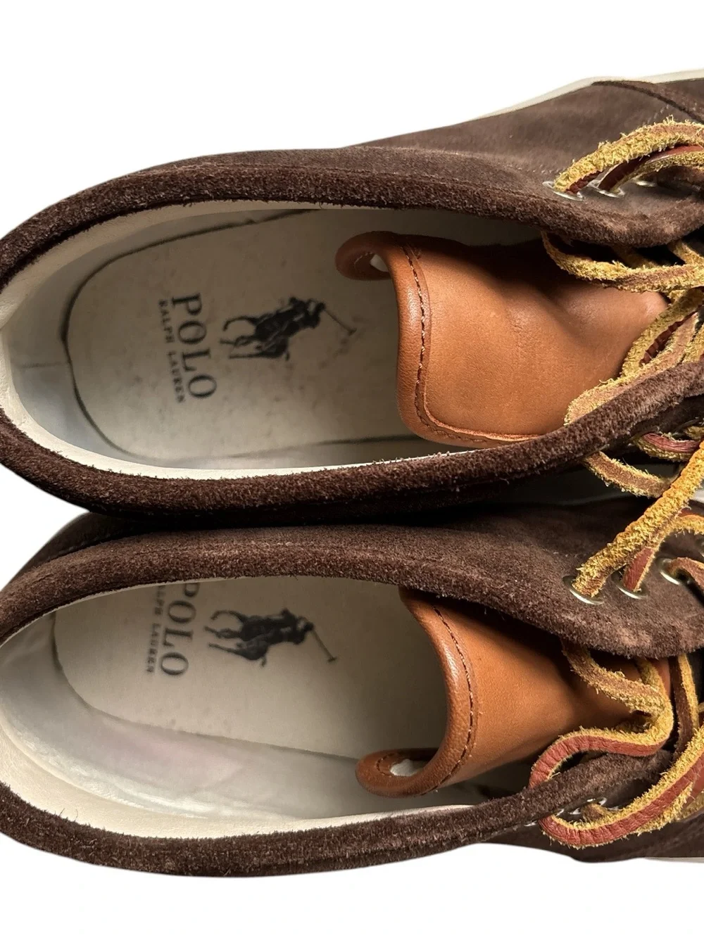 Polo by Ralph Lauren Keaton Brown Suede Chukka Boots Lace Up Debossed Pony Logo